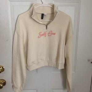Self Love Cropped Quarter Zip